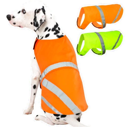 Kuoser Reflective Dog Vest, High Visibility Dog Safety Vest for Medium Large Dogs, Pet Reflective Jacket Orange Dog Vest to Keep Your Dog in Sight and Safe from Hunting, Training, Cars Accidents, M