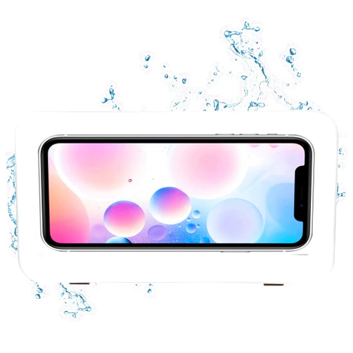 KUNSLUCK Shower Phone Holder Waterproof, Anti-Fog Touch Screen Shower Phone Case, Wall Mount Phone Holder for Shower Bathroom Mirror Bathtub, Compatible with 4.7