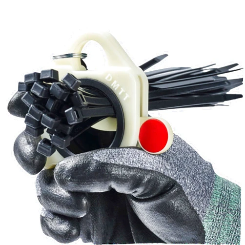 DMTT Zip Tie Organizer Band (1PC) with 8 inch Black Zip Ties (10PCS) for Cable ties Arrangement.