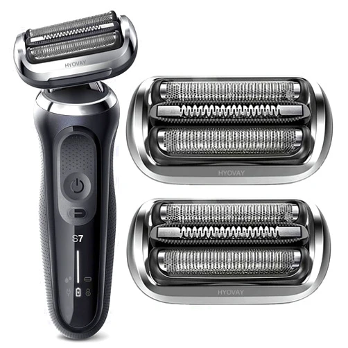 HYOVAY Series 7 Replacement Head for Braun Electric Shaver 73S, Compatible with New Generation Braun Series 7 Electric Shaver 7020s, 7025s, 7085cc, 7027cs, 7071cc and 7075cc (2 Count)