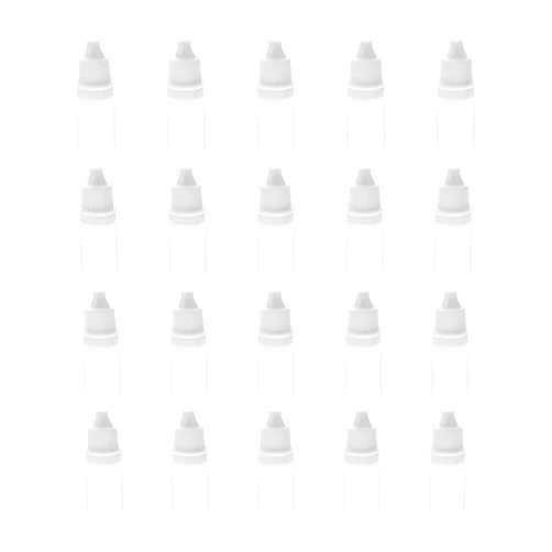 Othmro 0.2oz PE Lab Eye Plastic Dropper Bottles 50pcs, 5ml Squeezable Eye Liquid Dropper Thin Mouth Via of Liquid Sample Seal Storage Bottle with Childproof White Cap