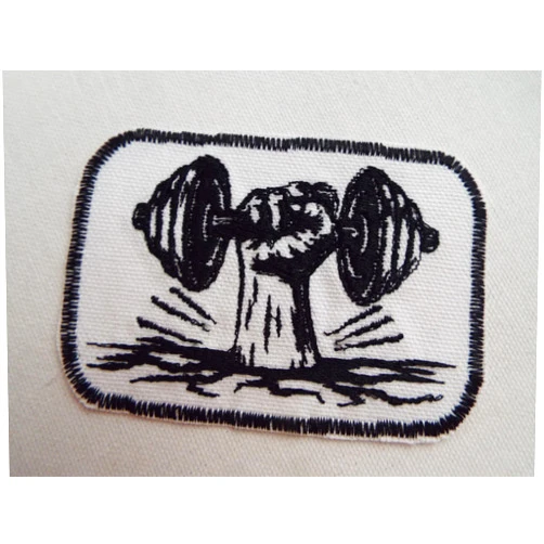 Generic Barbell Embroidery Iron-on Patch