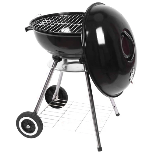 WEI WEI GLOBAL 18 Inch Round Kettle Charcoal Grill, Portable Backyard Steel BBQ Oven with Wheels, Outdoor Patio Barbecue Cooker with Ash Catcher for Camping, Picnic, Party