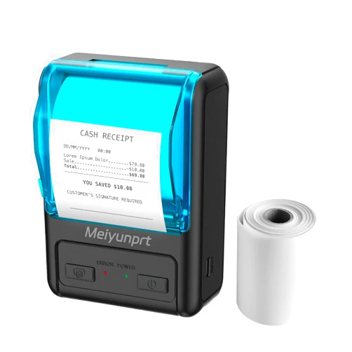 Meiyunprt Receipt Printer Bluetooth Portable Thermal POS Receipt Printer for Small Business 58mm Wireless Mini Mobile Receipt Printer for Android & Windows