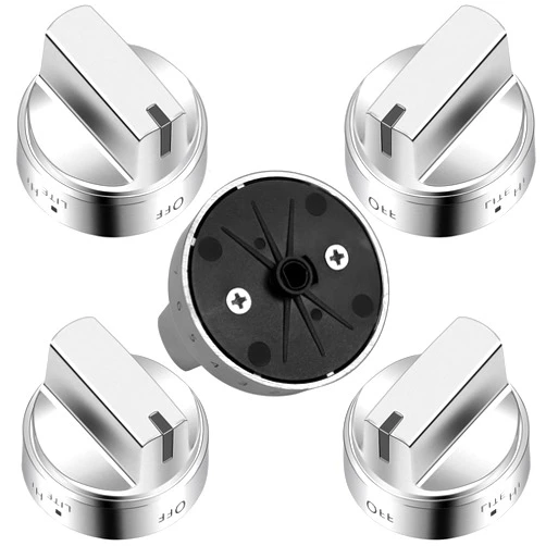 AMI PARTS WB03X24818 Gas Stove Knob Replacement for GE,100% Stainless Steel Stove Replacement Knobs PS11729081 AP5989029,Compatible with ge Stove Knob (Not Universal)