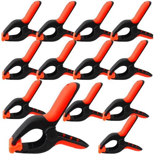 Hxxyilok 13 Pack Pool Cover Clips for Above Ground Pools, 5inch Heavy Duty Woodworking Spring Clamps for Winter Pool Cover Crafts Backdrop Photography, 2inch Jaw Opening Pool Wind Guard Large Nylon Clips