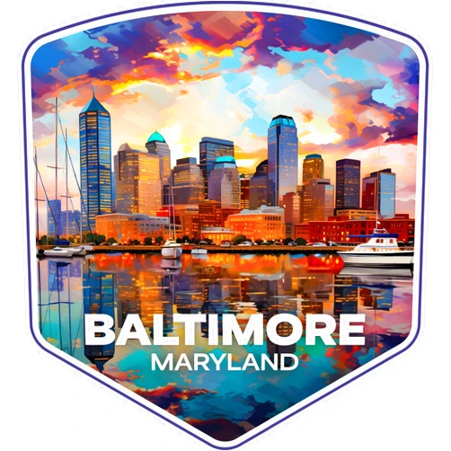 R and R Imports Baltimore Maryland A Souvenir Fridge Magnet 2-Inch