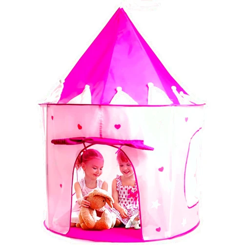 Play22 Play Tent Princess Castle Pink - Features Glow in The Dark Stars - Portable - Kids Pop Up Tent Foldable Into A Carrying Bag - Indoor and Outdoor Use - Original