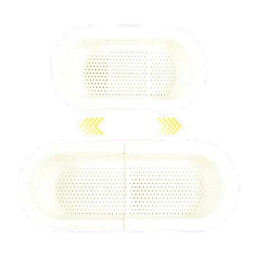 Banderoller Over the Sink Colander, Fruit Strainer Kitchen Sink Basket Stretchable Vegetables Strainer Basket Drain Pasta and Dry Dishes Home Kitchen Essentials