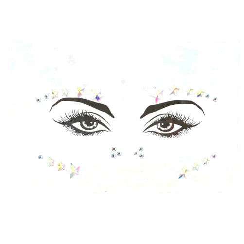WY LIGHTING LEVEL Face Gems Stickers Glitter Temporary Party Jewels Stickers Sparkly Star Rhinestone Sticker Acrylic Mermaid Crystal Eye Decoration for Women Girls Festival Birthday Rave Carnival Accessories