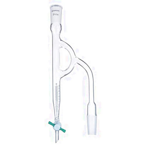 Chemglass CG-1264-06 Series CG-1264 Merlic Moisture Test Distilling Receiver, 10 mL Capacity, 24/40 Joint, 2 mm PTFE Stopcock, 290 mm Height, 105 mm Width