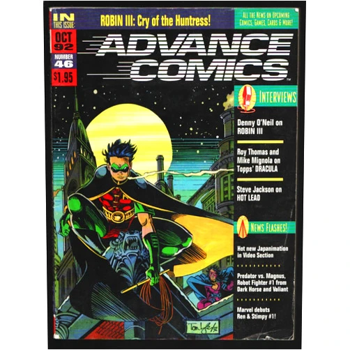 Advance #46 10/1992- over 250 pages and gives info on comic books and related items-Denny O'Neil-Roy Thomas-VG