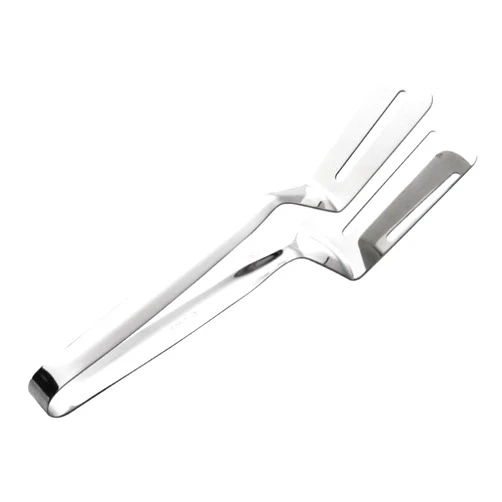 Wsgzmjseed 304 Kitchens Tongs, Stainless Steel Multipurpose Gripper, Steak Clamps/Fried Steak Clamp/Barbecue Tongs/Beefsteak Turner Flipper for Thanksgiving Halloween Christmas BBQ (Sliver-L-10in)