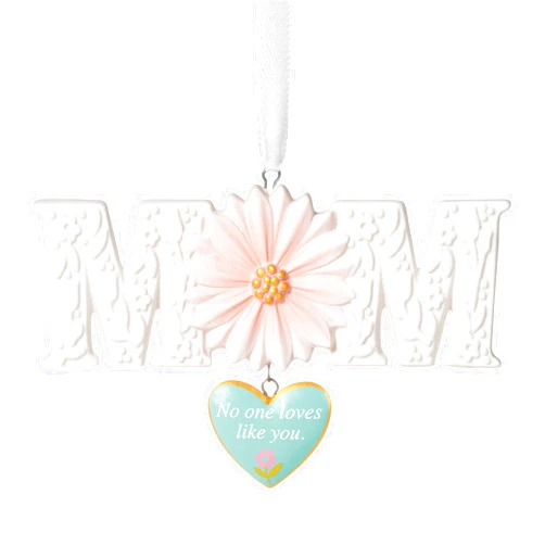 Hallmark Keepsake Christmas Ornament 2022, Love You Mom, Porcelain