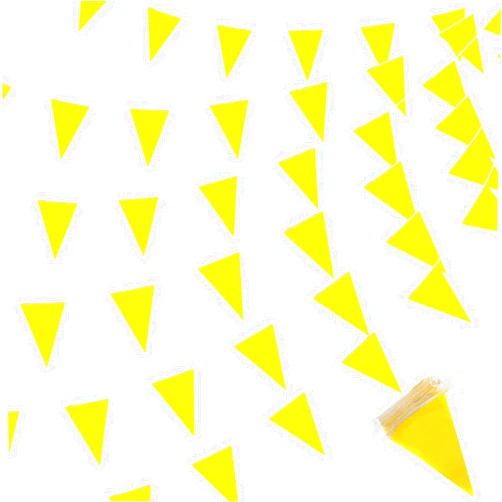 Preboun 400 ft Solid Pennant Banners Flags 240 Pcs String Hanging DIY Triangle Bunting Bulk Garland for Grand Opening Carnival Birthday Party Decoration Festival Celebration Outdoor (Yellow)