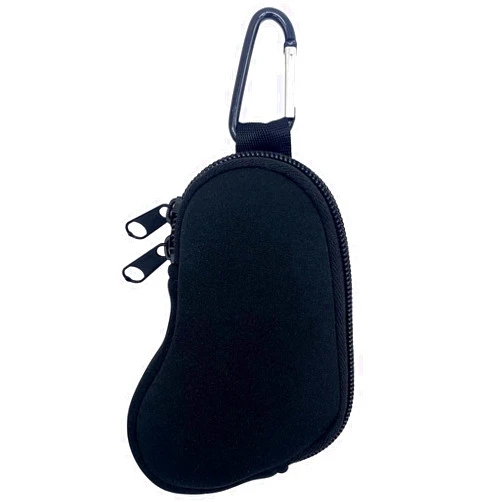 Wanty Asthma Inhaler Holder Neoprene Protective Portable Carrying Bag Travel Inhaler Mini Case Sleeve for L-Shaped Inhaler, Inhaler Not Included (Black)