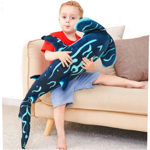 Beeyybuy 40 inch Hammerhead Shark Stuffed Animal Shark Plush Giant Stuffed Animal Shark Plush Toy Hammerhead Shark Plush Large
