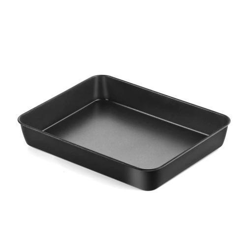 LIANYU Non-stick Baking Cake Pan, 12⅓ x 9¾ x 2 Inch Lasagna Brownies Bread Casseroles Pan, Stainless Steel Rectangle Bakeware for Toaster Oven, Non-Toxic & Healthy Coating, Easy Release