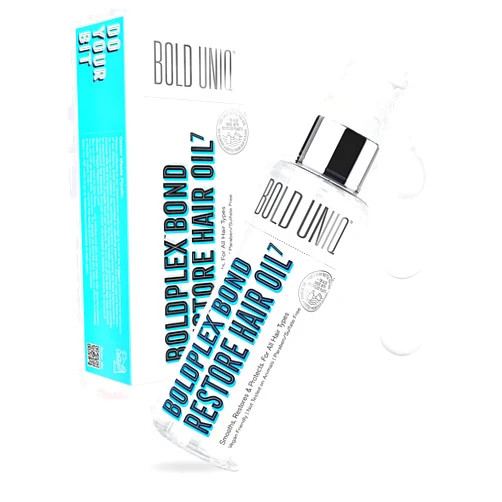 BOLD UNIQ Boldplex 7 Hair Oil for Dry & Damaged Hair - Adds Shine, Strengthens, Smooths Split Ends & Frizz, Moisturizes & Nourishes. Weightless Hair Treatment Oil For Curly, Frizzy & Coarse Hair - 3.38 FlOz