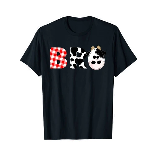 Funny Cow Mom And Dad Birthday Family Tees Brother of The Birthday for Boy Cow Farm Birthday Cow Bro T-Shirt