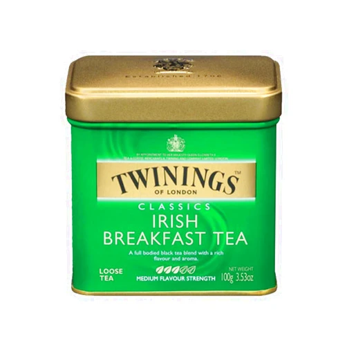 Twinings Irish Breakfast Loose Tea, 3.53 Ounce Tins (Pack of 6), Smooth, Flavourful, Robust Black Tea Leaves, Caffeinated, Enjoy Hot or Iced