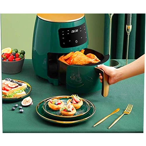 JUNC Air Fryer Electric hot air Fryer, Oil-Free Non-Stick pan with Oven, with Other Accessories, Recipes, Grill and skewers, can be Used for Frying, Grilling, Grilling, Baking