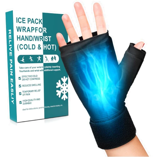 DR. MUSCLE'S Upgraded Hand Ice Pack Glove for Injuries, Wrist Ice Pack Wrap for Carpal Tunnel Relief, More Gel Filling Hot & Cold Therapy Pack for Hand Arthritis, Working Hands, Surgery Recovery