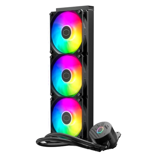 Cooler Master MasterLiquid 360L Core ARGB CPU Liquid Cooler - Dual Chamber Gen S Pump, Superior Radiator and 120 mm ARGB Fans, LGA 1700 and AM5 Brackets - Black