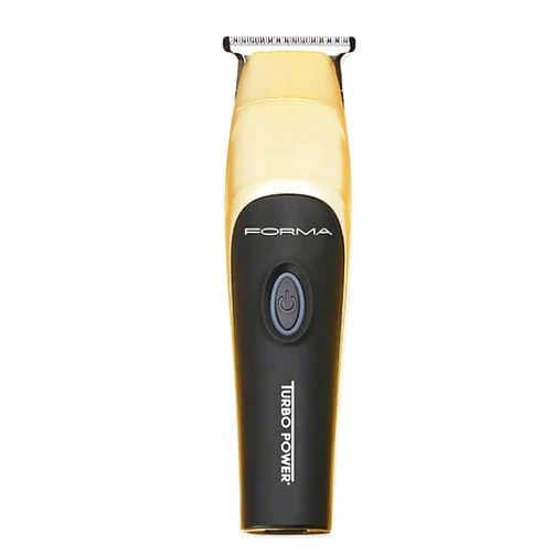 Turbo Power Forma Trimmer, Magnetic Motor Technology, Easier Cleaning, Charging Stand, Quietest Performance, Adjustable Black Diamond DLC Blade, Gold