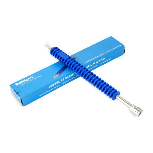 Boltigen 16inch Car Pressure Washer Extension Wand with Molded Grip, Stainless Steel Short Power Washer Lance, 1/4'' Quick Connect Plug Pressure Washer Wand Gutter Cleaner Replacement Accessories