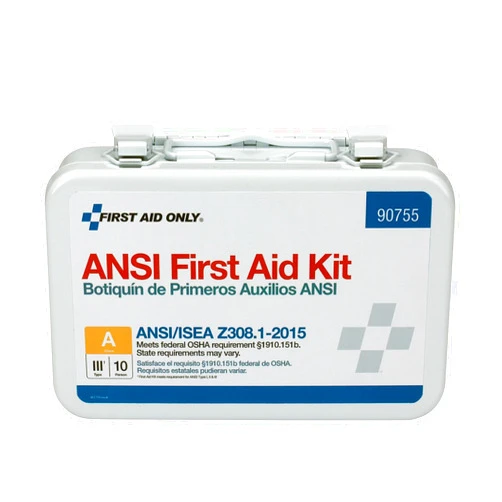 First Aid Only 90755 ANSI A 2015 and OSHA Compliant First Aid Kit, 10-Person Emergency First Aid Kit for Business, Home, Car, and Worksites, 71 Pieces