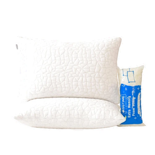 RGTIME Shredded Memory Foam Pillows - Queen Size Set of 2,Adjustable Bed Pillows for Side Back Stomach Sleepers,Comfy Cooling Pillows for Sleeping with Washable Cover