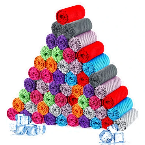 Maitys 80 Pcs Cooling Towel Bulk 32 x 12 Inch Microfiber Ice Towel Cold Soft Breathable Sport Towel for Neck and Face Chilly Sweat Towel for Hot Weather Athletes Gym Yoga Workout