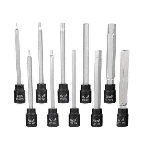 Owl Tools Extra Long Allen Wrench Hex Bit Socket Set (10 Pack) - Long 6