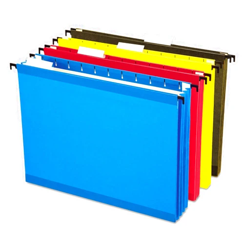 Pendaflex SureHook Reinforced Extra Capacity Hanging Pockets, Letter Size, Assorted Colors, 4/PK (09213)