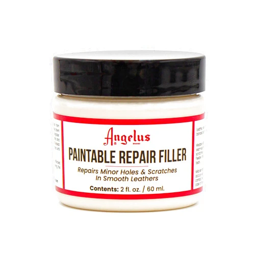 Angelus Leather Filler for Filling or Repairing Holes, Tears, Cracks, Scratches, for Leather Car Seats, Furniture, Shoes - Flexible | Made in USA - 2 fl oz