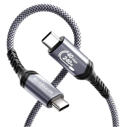 BlueRigger USB C Cable 3FT - (240W PD, USB 4.0, Type C Cable, 48V 5A Fast Charging, 40 Gbps Data Transfer, 8K 60Hz, Thunderbolt 4/3) - USB C Charger Compatible with Phone, Laptop, Monitor, Hard Drive