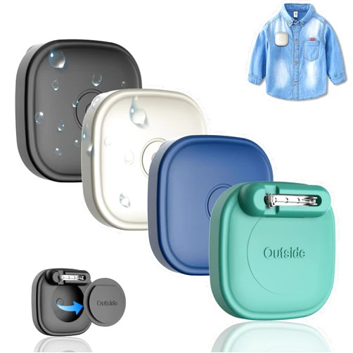 LAKSDIURT 4-Pack Silicone Cases for Tile Mate 2024 with Pin, Waterproof Hidden Holder for Tile Life360 Mate Tracker Case for Child/Elderly/Pets Collar/Shoelaces/Clothes/Backpack (Black+White+Dark Blue+Green)