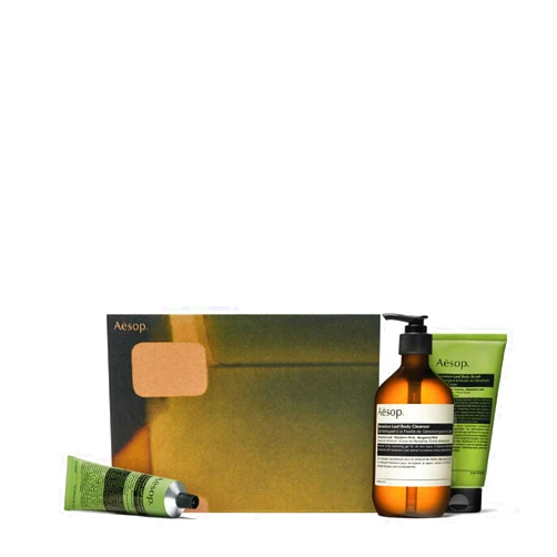 Aesop Geranium Leaf Body Care Trio | Luxurious Cleansing | Exfoliating | Hydrating Gift Set for Radiant Skin