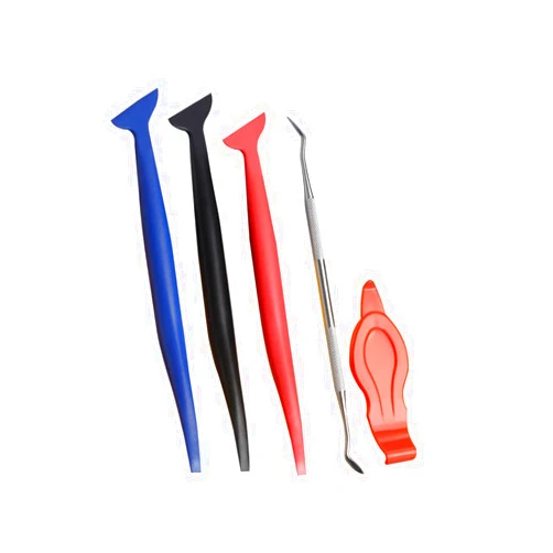Osilly 5PCS Car Vinyl Wrap Tool Kit, Flexible Micro Stick Corner Squeegee Curves Slot Tint Tucking Tool with Different Hardness for Install Wraps & Stickers, Universal for SUV Truck RV Van
