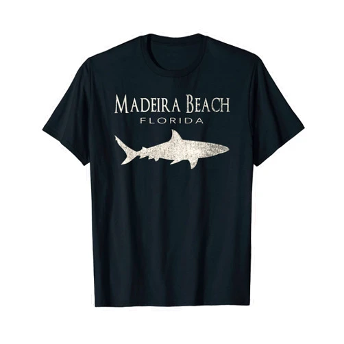 Madeira Beach Shark Tshirt Retro Madeira Beach FL Shark T-Shirt