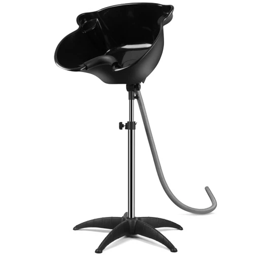 CooFel Portable Shampoo Bowl, 270 Degree Rotation of Hair Washing Basin, Height Adjustable Salon Sink with Drain Hoses for Home Salon Use