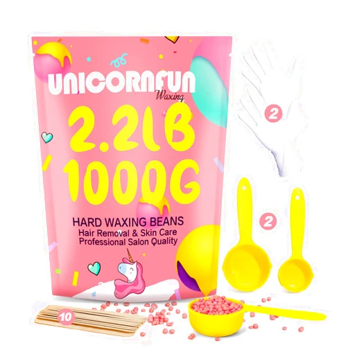 FAVIRZCE Hard Wax Beads for Hair Rremoval: 2.2LB Waxing Beans Refill for Sensitive Skin Area Bikini Underarm Face