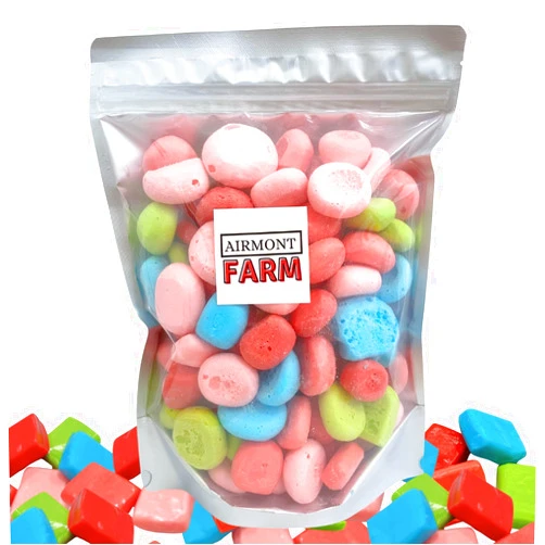 Airmont Farm Freeze Dried Jolly Puffs (1LB) Freeze Dried Candy - Ships In Box - Deliciously Crunchy, Intense Flavor, Lightweight Snack - Resealable Bag