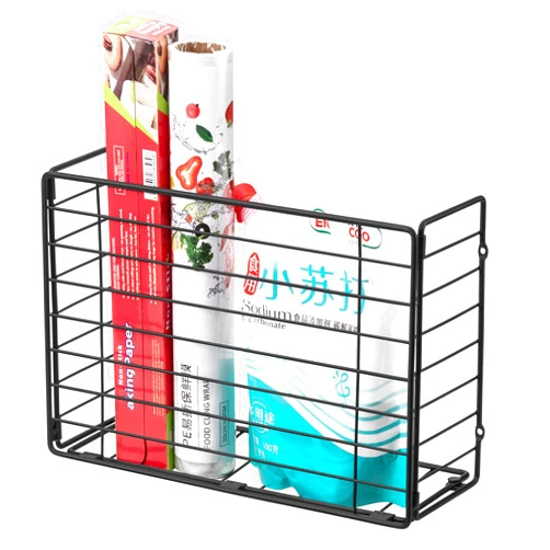Lonian Kitchen Wrap Organizer Rack, Cupboard Door/Cabinet Door/Pantry Door/Wall Mounted Hanging Storage Basket for Cutting Board Holder, Tin Foil, Wax Paper and More