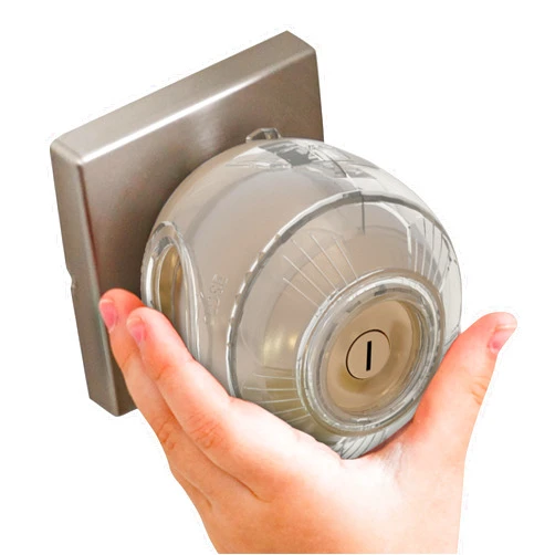 Wappa Baby Child Safety Door Knob Cover (4 Pack) Hard-to-Remove Dual-Lock Door Handle Covers for Kids - Reusable Baby Proof Door Knob Locks - Installs Easily, No Tools Needed (Clear)