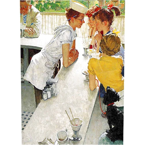 Norman Rockwell's The Soda Jerk from The Saturday Evening Post Notebook