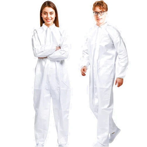 Medical Nation Hazmat Suits | One Pack, Medium | Disposable Protective Coveralls, Heavy Duty Full Body Painters Suit for Men & Women without Hood - Breathable & Water Resistant - Medium