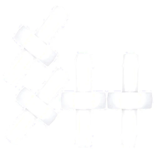 Mudder 4 Packs 1/4 Inch Check Valve, 6mm PVDF Plastic Wear-resistant One Way Check Valve for Fuel Gas Water Air