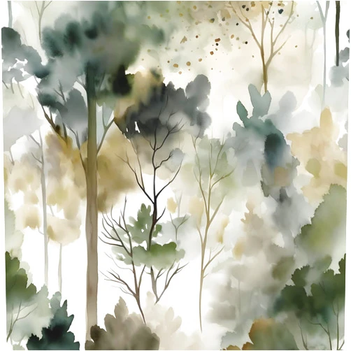 Fvlow Foggy Forest Wallpaper Peel and Stick Vintage White/Green Floral Contact Paper Green Leaf Wallpaper Waterproof Self-Adhesive Wall Covering for Bedroom Countertop Desk Cabinet 17.4